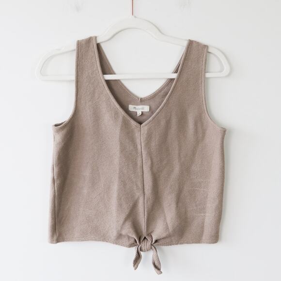 Madewell Tops - Madewell Texture and Thread Tie Front V Neck Tank Small
